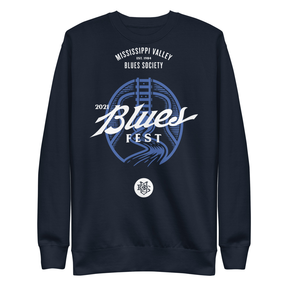 Blues Fest 2021 — Unisex Fleece Pullover - Mississippi Valley Blues Society