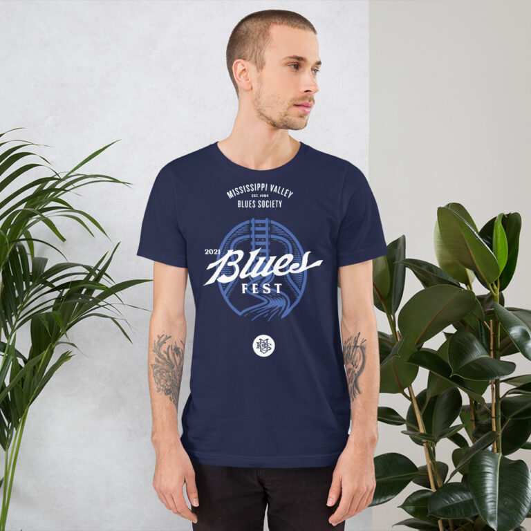 Blues Fest 2021 — Vintage Short sleeve t-shirt - Mississippi Valley Blues  Society